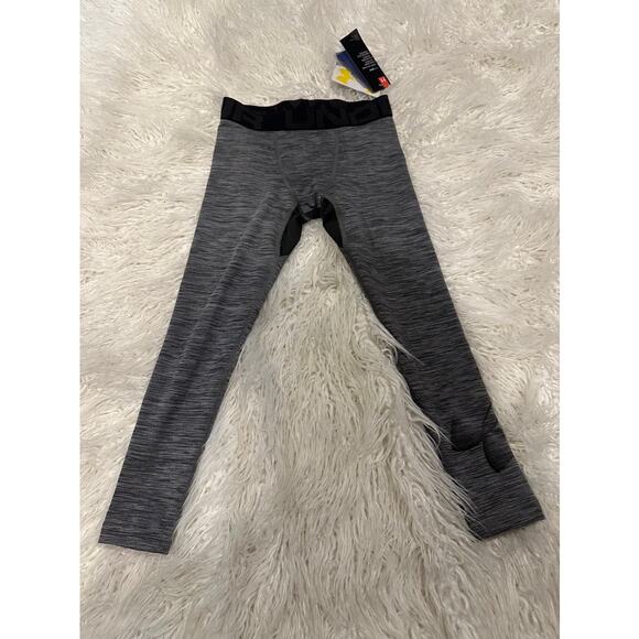 YXS Under Armour gray fitted pants NWT - Picture 1 of 5